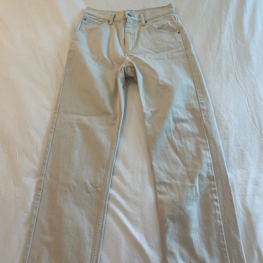 Uniqlo Cream Jeans 26